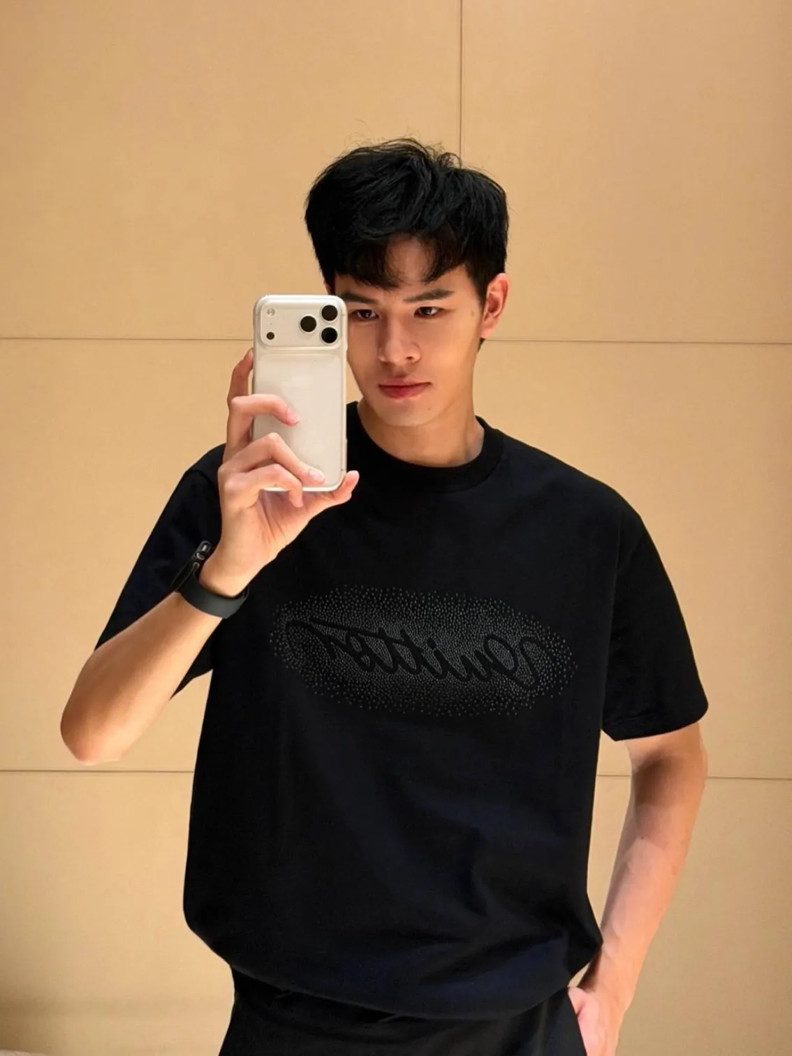 Louis Vuitton/Louis Vuitton Iron-On Letter Short Sleeve